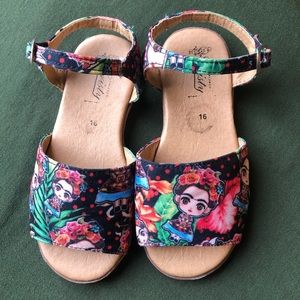 Frida Khalo Kids Sandals Size 9 Toddler